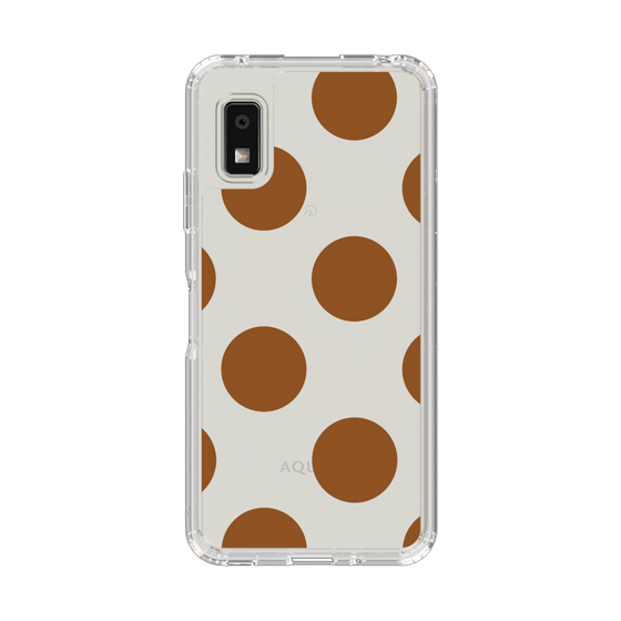 スリムプロテクションケース［ シンプルドット - Brown ］