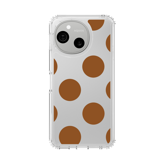 スリムプロテクションケース［ シンプルドット - Brown ］