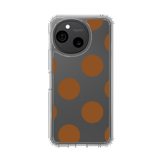 スリムプロテクションケース［ シンプルドット - Brown ］