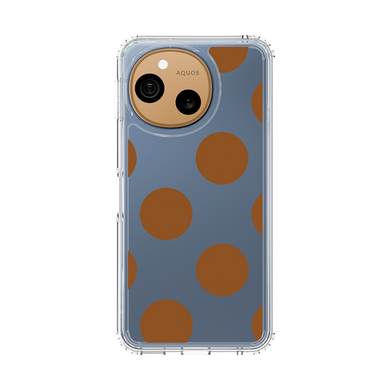 スリムプロテクションケース［ シンプルドット - Brown ］