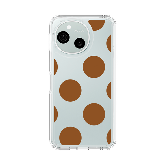 スリムプロテクションケース［ シンプルドット - Brown ］