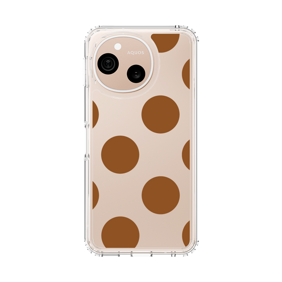 スリムプロテクションケース［ シンプルドット - Brown ］