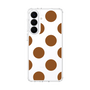 スリムプロテクションケース［ シンプルドット - Brown ］