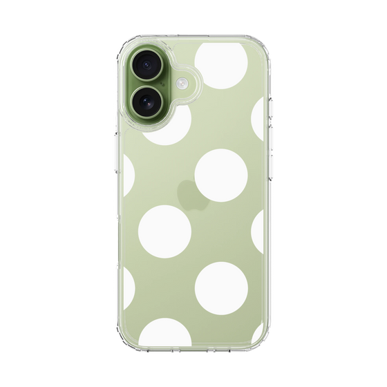 スリムプロテクションケース［ シンプルドット - White ］