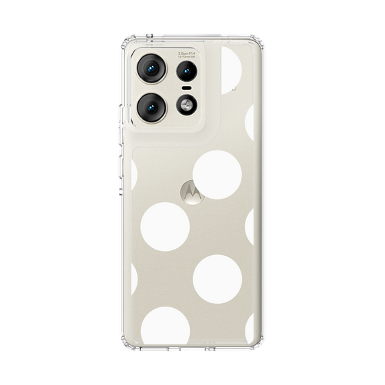 スリムプロテクションケース［ シンプルドット - White ］