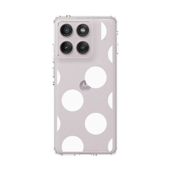 スリムプロテクションケース［ シンプルドット - White ］