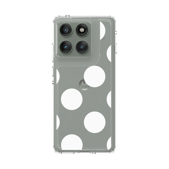 スリムプロテクションケース［ シンプルドット - White ］