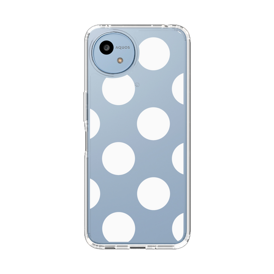 スリムプロテクションケース［ シンプルドット - White ］