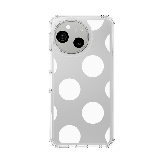 スリムプロテクションケース［ シンプルドット - White ］