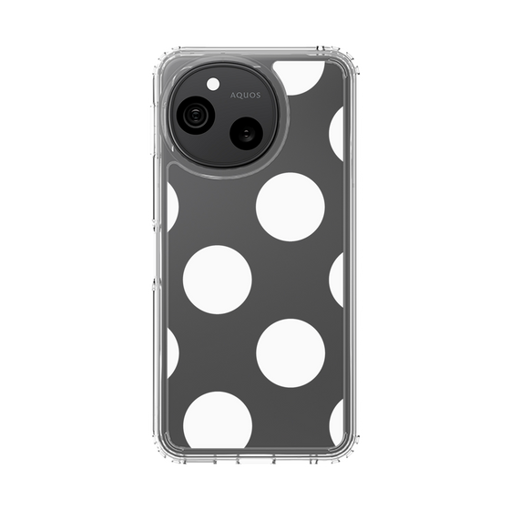 スリムプロテクションケース［ シンプルドット - White ］