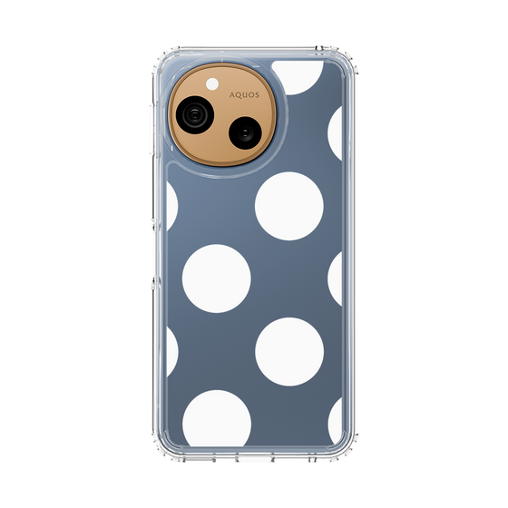 スリムプロテクションケース［ シンプルドット - White ］