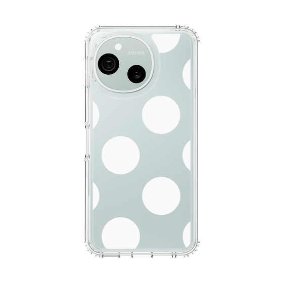 スリムプロテクションケース［ シンプルドット - White ］