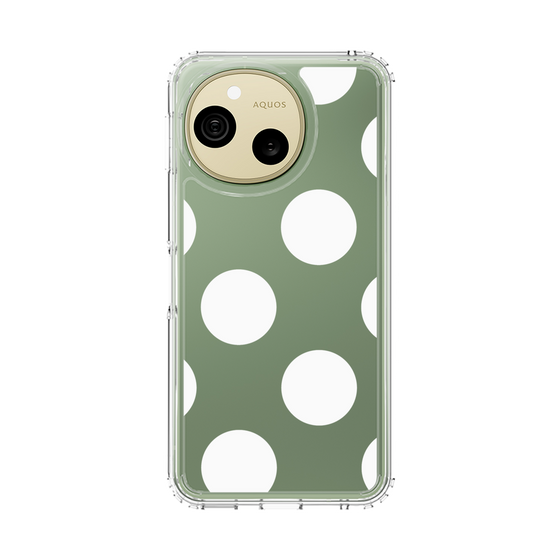 スリムプロテクションケース［ シンプルドット - White ］