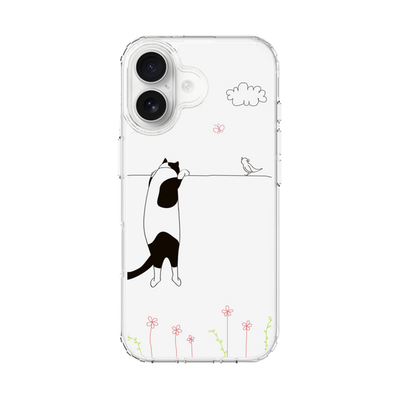 スリムプロテクションケース［ 夢中に覗く三毛ねこ ］