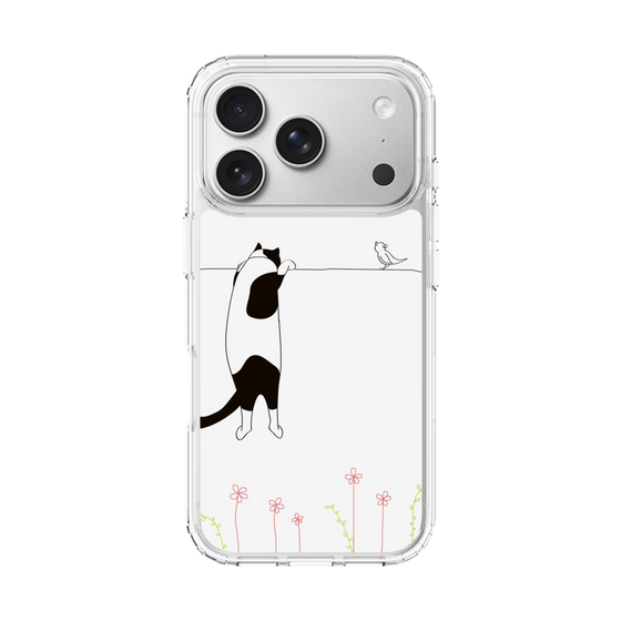 スリムプロテクションケース［ 夢中に覗く三毛ねこ ］