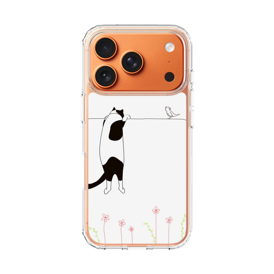 スリムプロテクションケース［ 夢中に覗く三毛ねこ ］