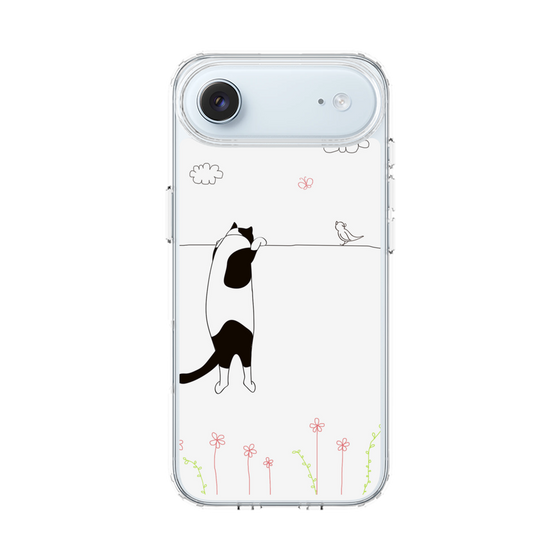 スリムプロテクションケース［ 夢中に覗く三毛ねこ ］