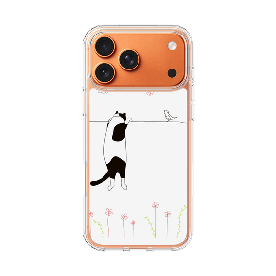スリムプロテクションケース［ 夢中に覗く三毛ねこ ］