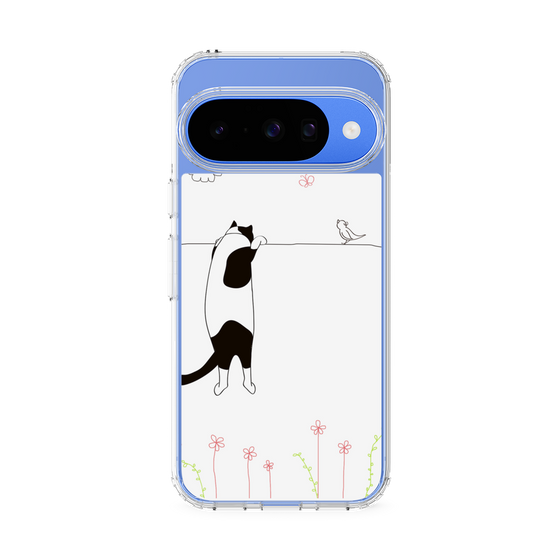 スリムプロテクションケース［ 夢中に覗く三毛ねこ ］