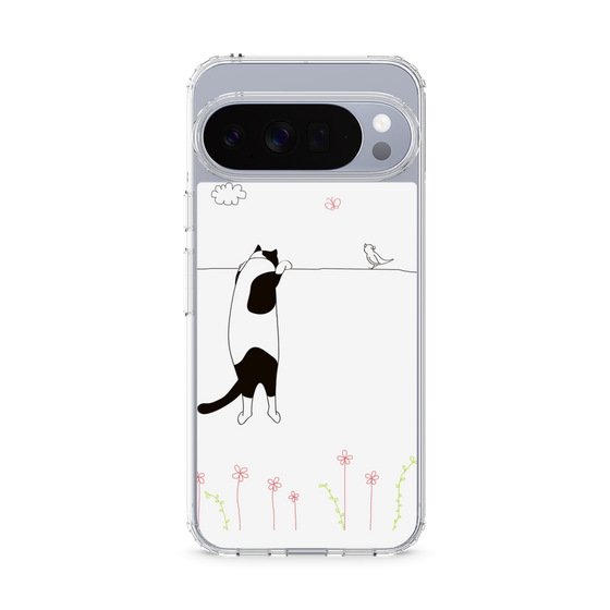 スリムプロテクションケース［ 夢中に覗く三毛ねこ ］