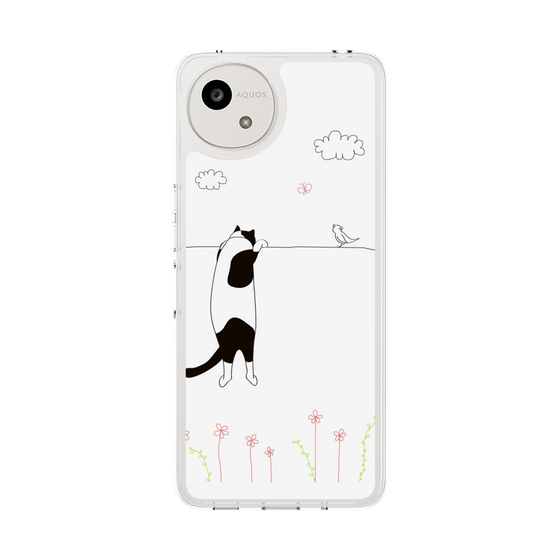 スリムプロテクションケース［ 夢中に覗く三毛ねこ ］