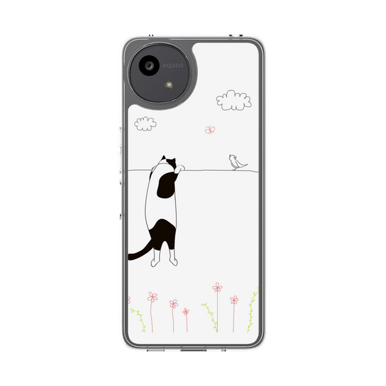 スリムプロテクションケース［ 夢中に覗く三毛ねこ ］