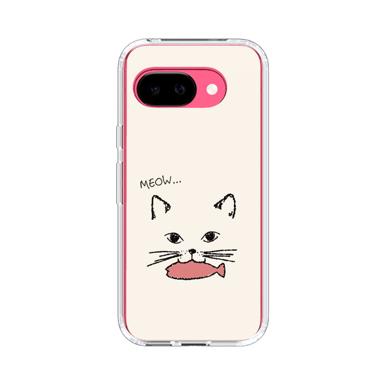 スリムプロテクションケース［ 食いしん坊なねこ - White ］