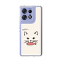 スリムプロテクションケース［ 食いしん坊なねこ - White ］