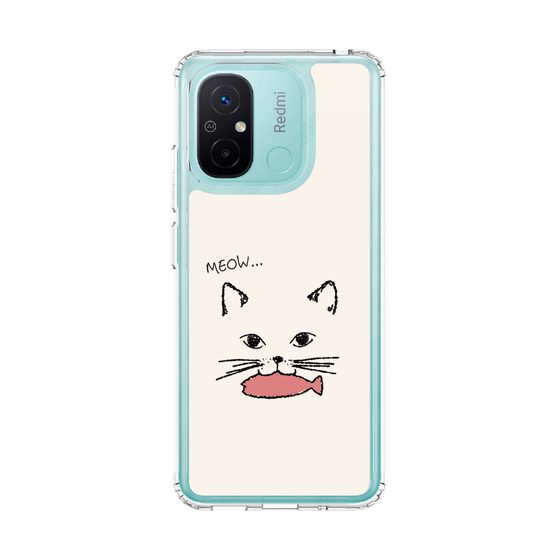スリムプロテクションケース［ 食いしん坊なねこ - White ］