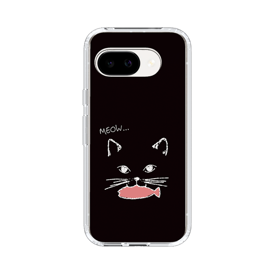 スリムプロテクションケース［ 食いしん坊なねこ - Black ］