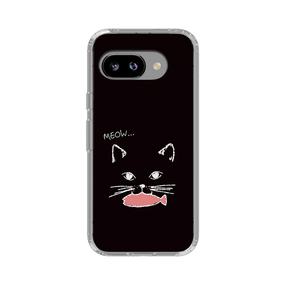 スリムプロテクションケース［ 食いしん坊なねこ - Black ］