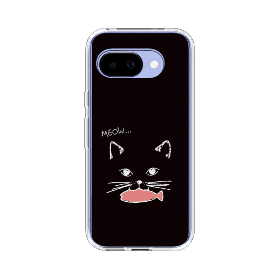 スリムプロテクションケース［ 食いしん坊なねこ - Black ］
