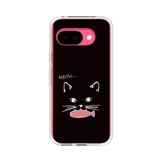 スリムプロテクションケース［ 食いしん坊なねこ - Black ］