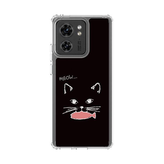 スリムプロテクションケース［ 食いしん坊なねこ - Black ］