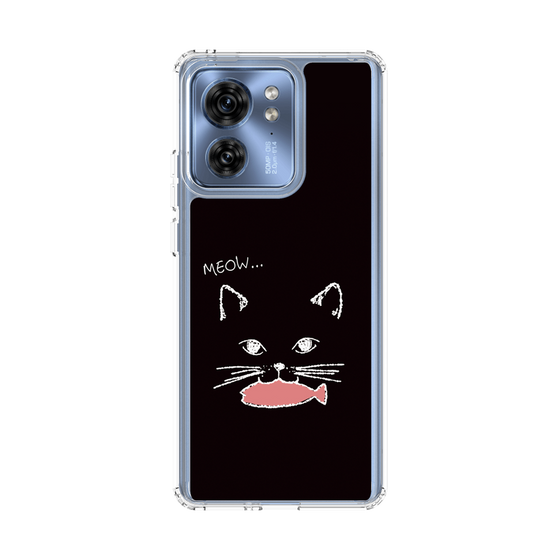 スリムプロテクションケース［ 食いしん坊なねこ - Black ］