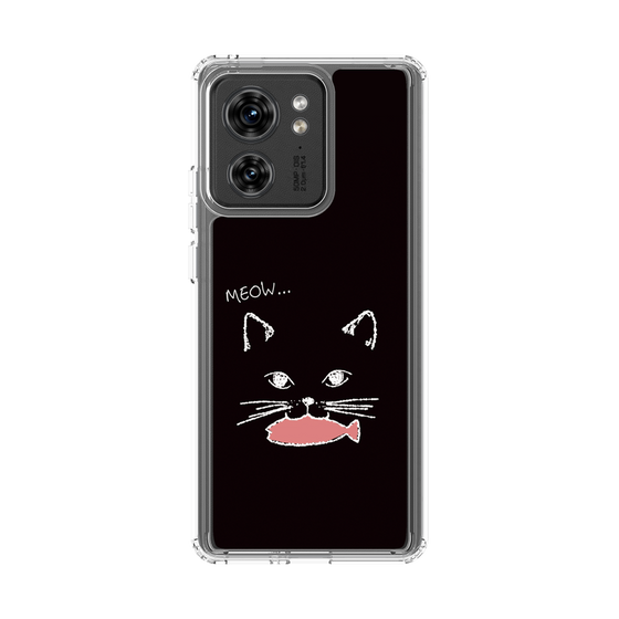 スリムプロテクションケース［ 食いしん坊なねこ - Black ］