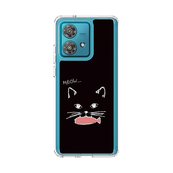 スリムプロテクションケース［ 食いしん坊なねこ - Black ］