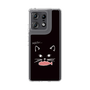 スリムプロテクションケース［ 食いしん坊なねこ - Black ］