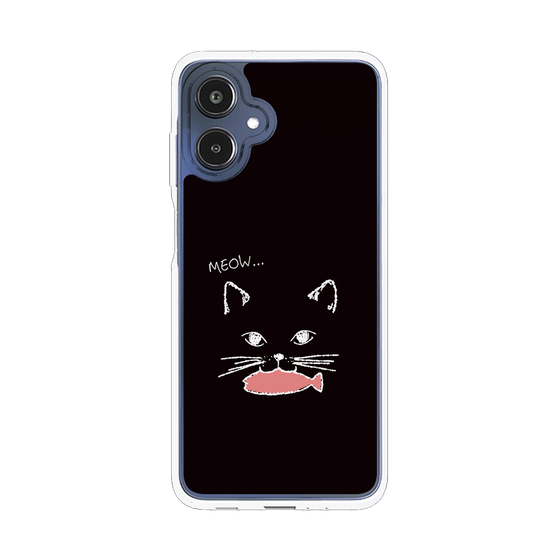スリムプロテクションケース［ 食いしん坊なねこ - Black ］