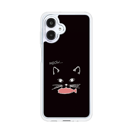 スリムプロテクションケース［ 食いしん坊なねこ - Black ］