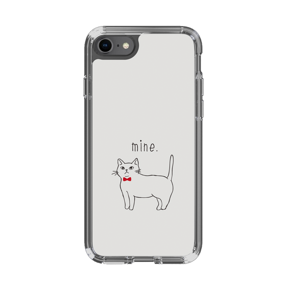 スリムプロテクションケース［ 蝶ネクタイねこ - White ］