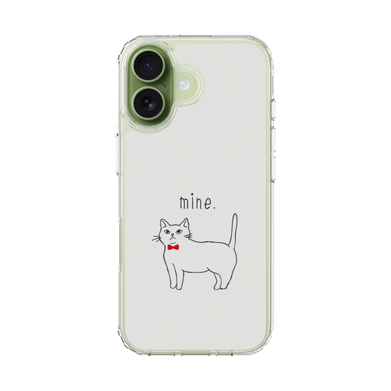 スリムプロテクションケース［ 蝶ネクタイねこ - White ］