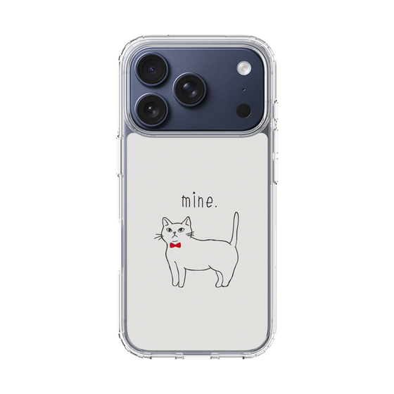 スリムプロテクションケース［ 蝶ネクタイねこ - White ］