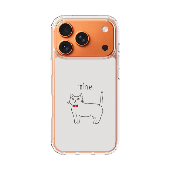 スリムプロテクションケース［ 蝶ネクタイねこ - White ］