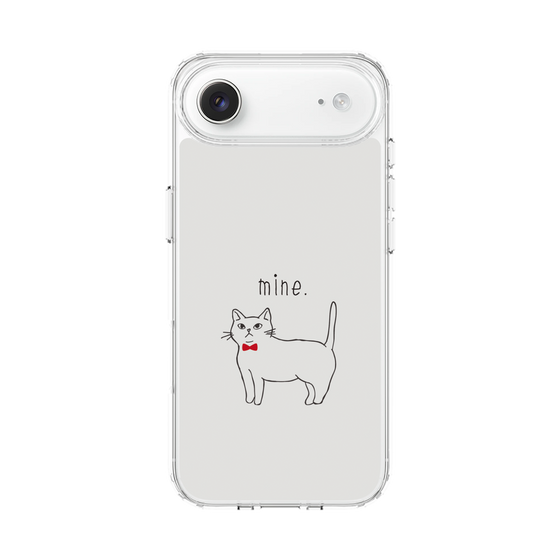 スリムプロテクションケース［ 蝶ネクタイねこ - White ］