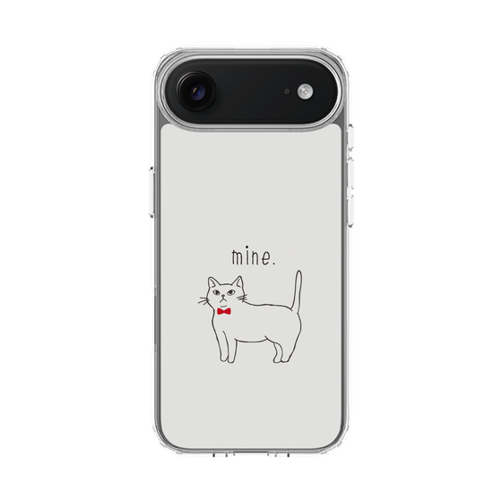 スリムプロテクションケース［ 蝶ネクタイねこ - White ］