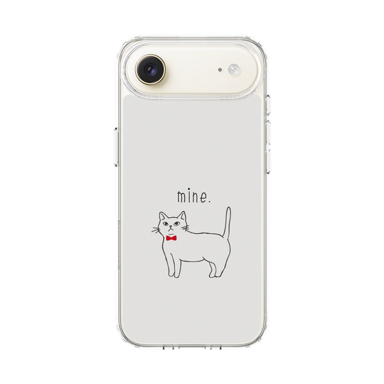 スリムプロテクションケース［ 蝶ネクタイねこ - White ］