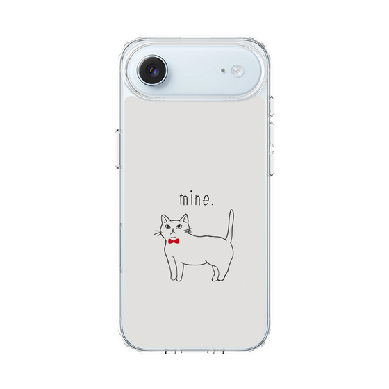 スリムプロテクションケース［ 蝶ネクタイねこ - White ］