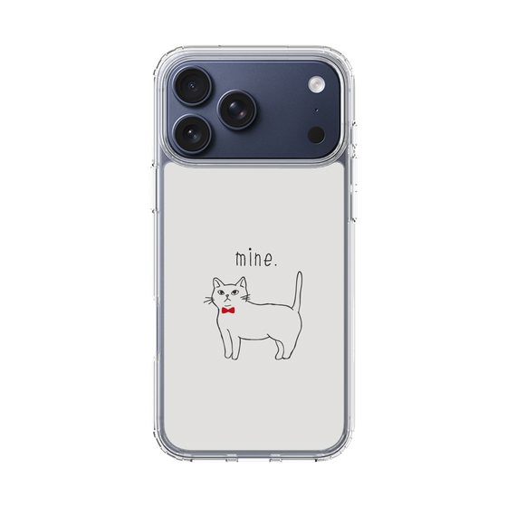 スリムプロテクションケース［ 蝶ネクタイねこ - White ］