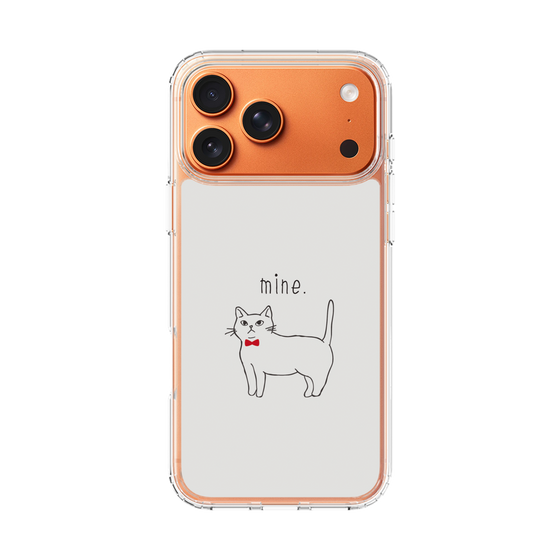 スリムプロテクションケース［ 蝶ネクタイねこ - White ］